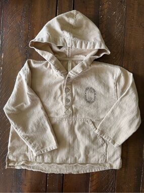 Rylee + Cru Cotton Henley Hoodie 2/3 Years